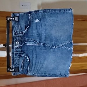 H&M Girls Distressed Denim Skirt, Size 10/11.